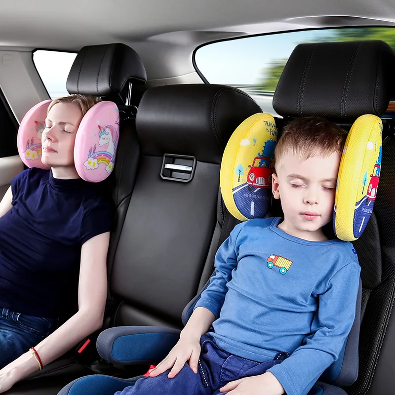Amazon Car Neck Pillow memory foam 3D headrest  Auto Travel  Kids car neck headrest pillow rest head support car headrest pillow