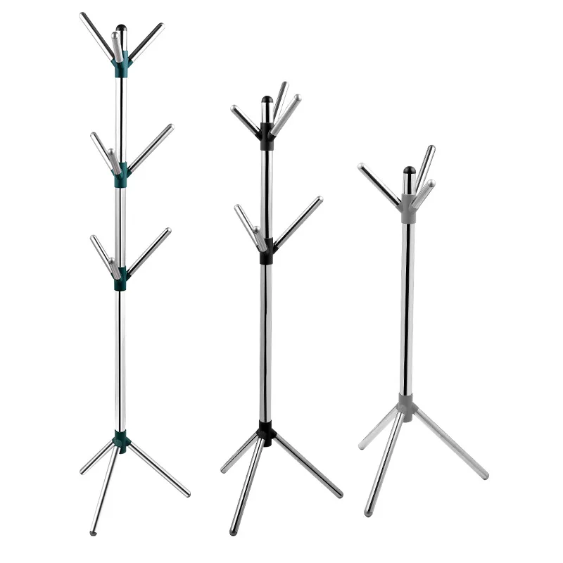 European Style Floor Metal Free Stand Cloth Rack Hanger 170 Drying Garment Hat Hall Tree Storage Organizer Hangers