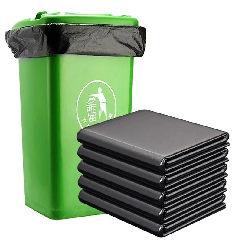 Large Heavy Duty Black Eco Degradable Bin Garbage Rubbish Plastic 33 40 50 60 70 Gallon 100 200 360 400 Liter Trash Liner Bag