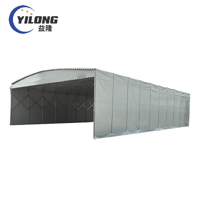 Easy Installation Canvas Roof Steel Structure Folding Garages