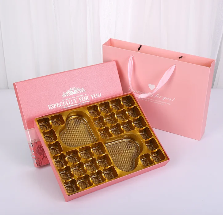 Luxury Fancy Customize Luxury Valentines Sweet Candy dates Gift Cake Handmade Boxes Chocolate Bar Paper Packaging Box