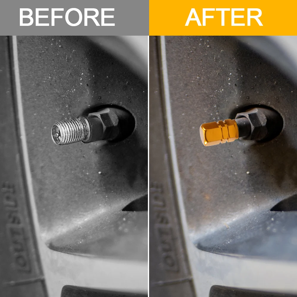 Aluminum Alloy Car Wheel Tire Valve Caps Tyre Rim Stem Covers Airdust Waterproof For Automobiles Motorcycles Trucks Bikes