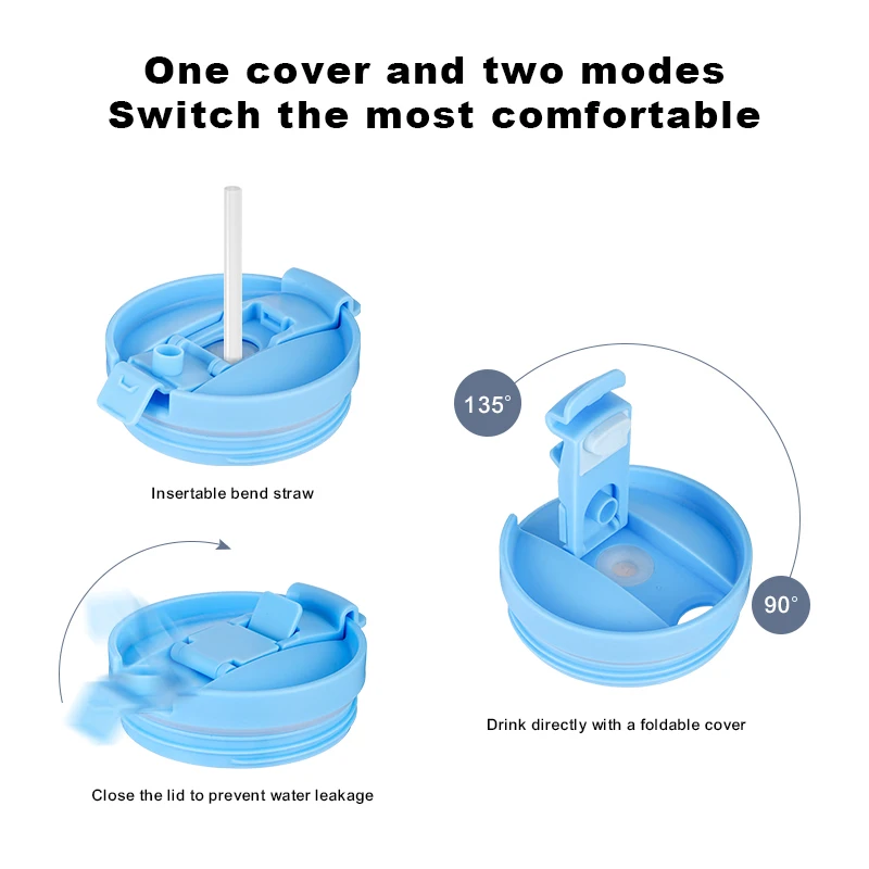 Large capacity tritan BPA lid stainless steel wholesale bulk 40oz tumbler with straw handle