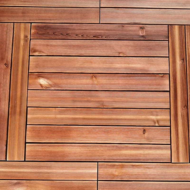 Garden Anticorrosive Floor Carbonized Wood Solid Wood Flooring Panel Outdoor Terrace Engineered Wooden Flooring