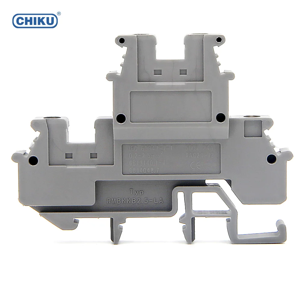 RMBKKB 2.5-LA Double level din rail Terminal Block Miniature 2.5mm terminal connectors 24 A