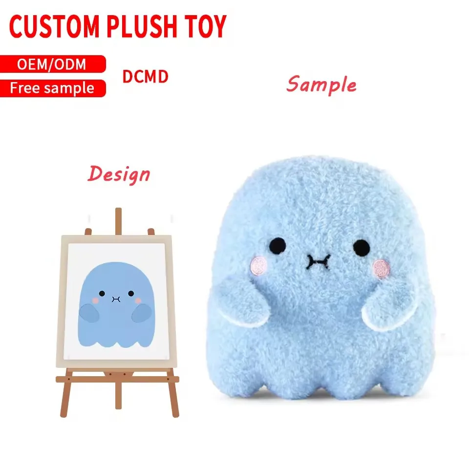 Factory cheap custom plush toy Blue Jelly plush toy OEM custom logo hot promotional gift plush doll for children