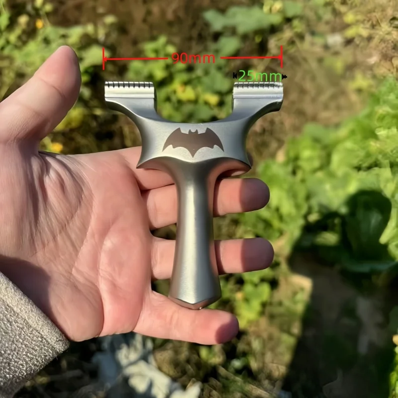 New Bat Dragon Tooth Shooting Stainless Steel Slingshot Outdoor Fast Pressure Slingshot Precision Hunting Metal Slingshot