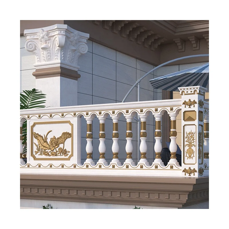 Latest New concrete mold baluster balustrade mould cast terrace porch decorative railing vase bollard fence abs Plastic formwork