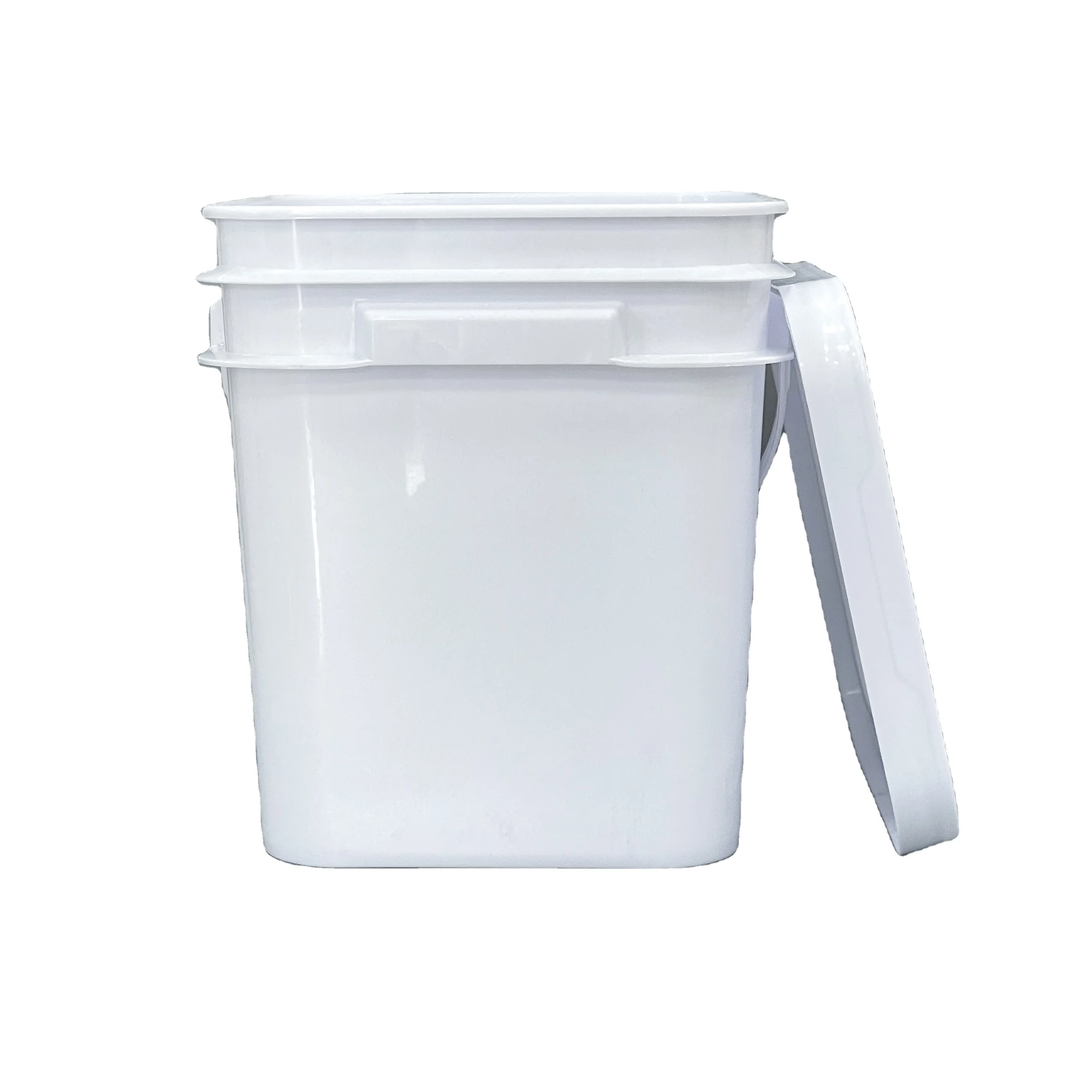 Custom Logo&Color 1-25L/1-7 Gallon Square Plastic Buckets Square Pail Storage Barrel with Handle and Lid