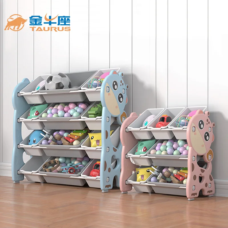 wholesale children cabinet toys plastic cartoon pictures multi-layer detachable child toy storage cabinet