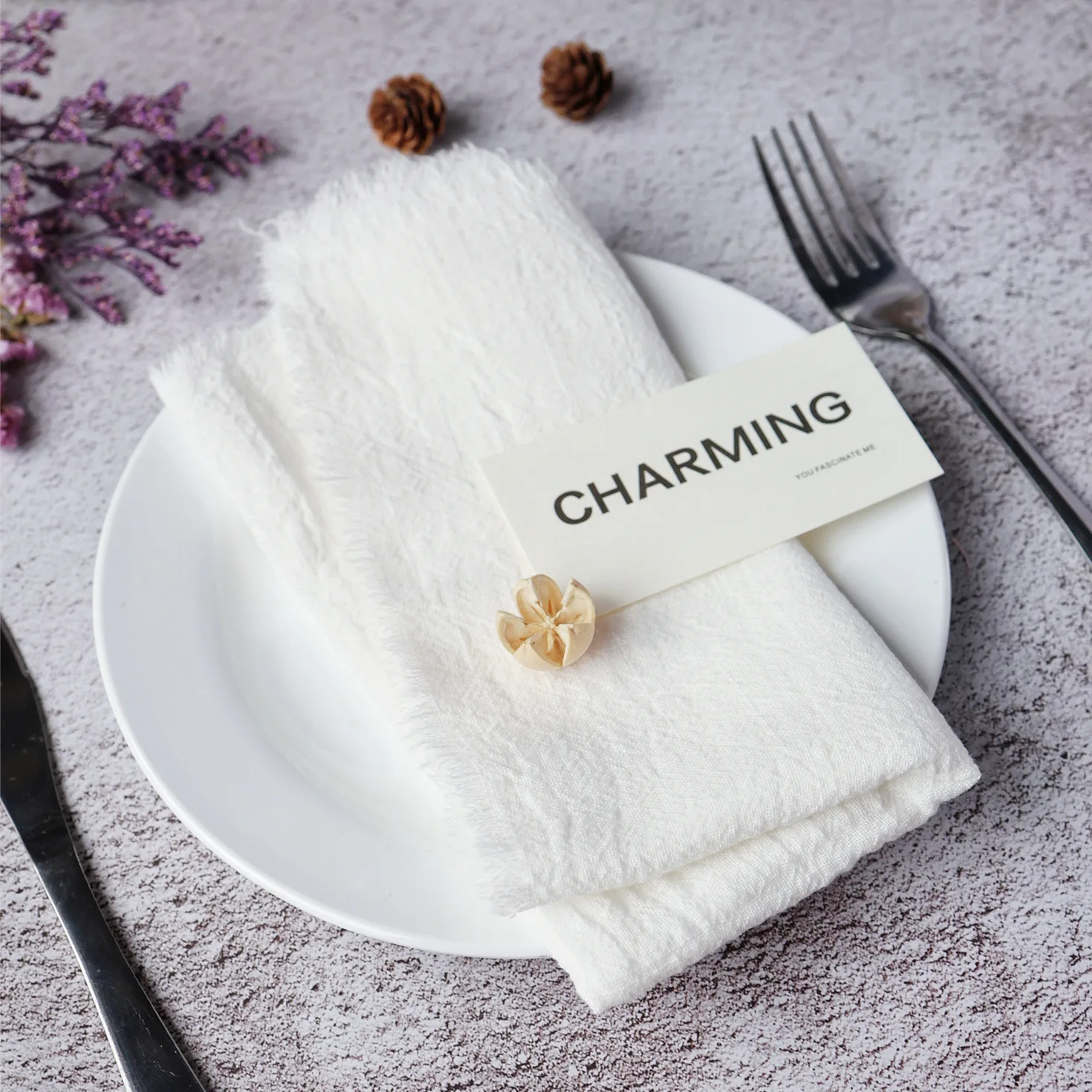 Custom Cotton Dinner Wedding Napkins Cloth Wholesale Modern Solid Color Parties Restaurant Cocktail Elegant Table Hand Towels