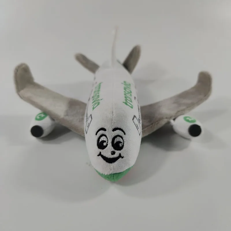 Custom sublimation embroidered stuffed soft kids toy airplane plush vehicles models airplane toys for Children