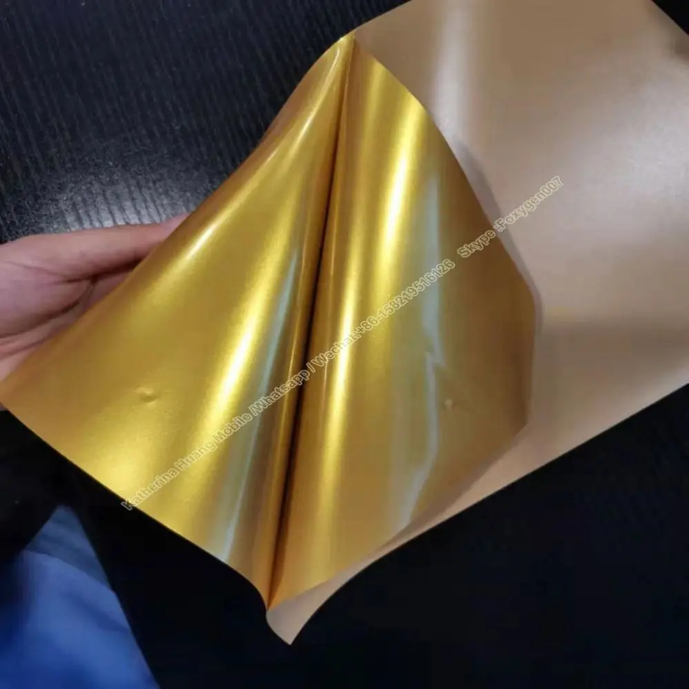 Foxygen Brand Golden metallic PVC stretch ceiling film STFX94 design thickness 0.25mm max width 3.6 Meter  roll