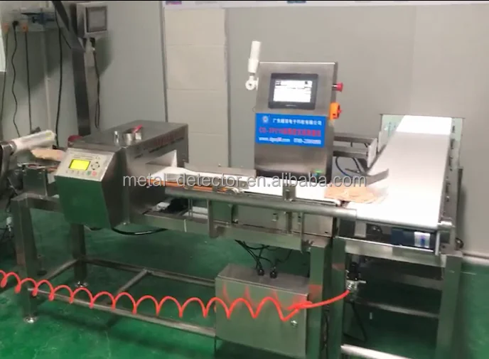 Inline Combination units Checkweigher and Metal Detector Combo System for food processing