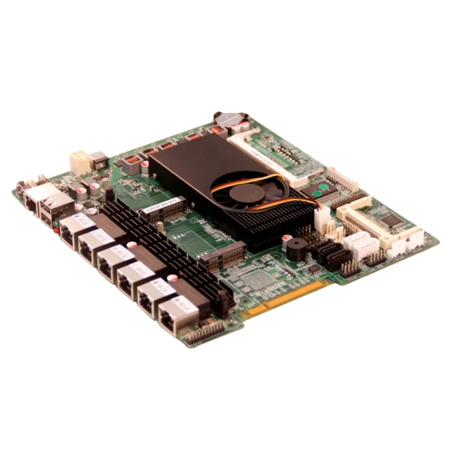 Материнская плата 6 LAN брандмауэра с поддержкой Intel Core i3 2350M с 6 USB2.0 для сетевой безопасности