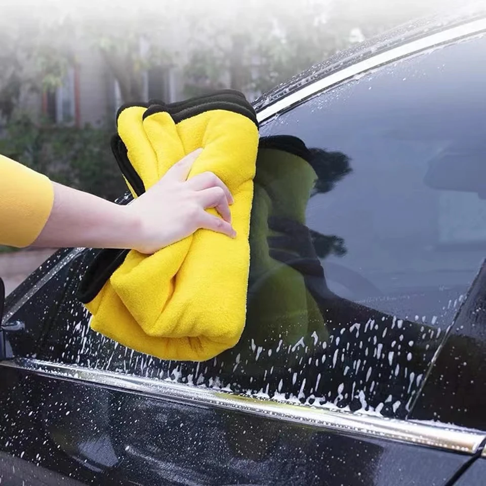 Absorbent Soft Fiber Quick-drying Car Towels Cleaning Drying Towel for Car Accessories Glass Free Samples Microfiber Sustainable