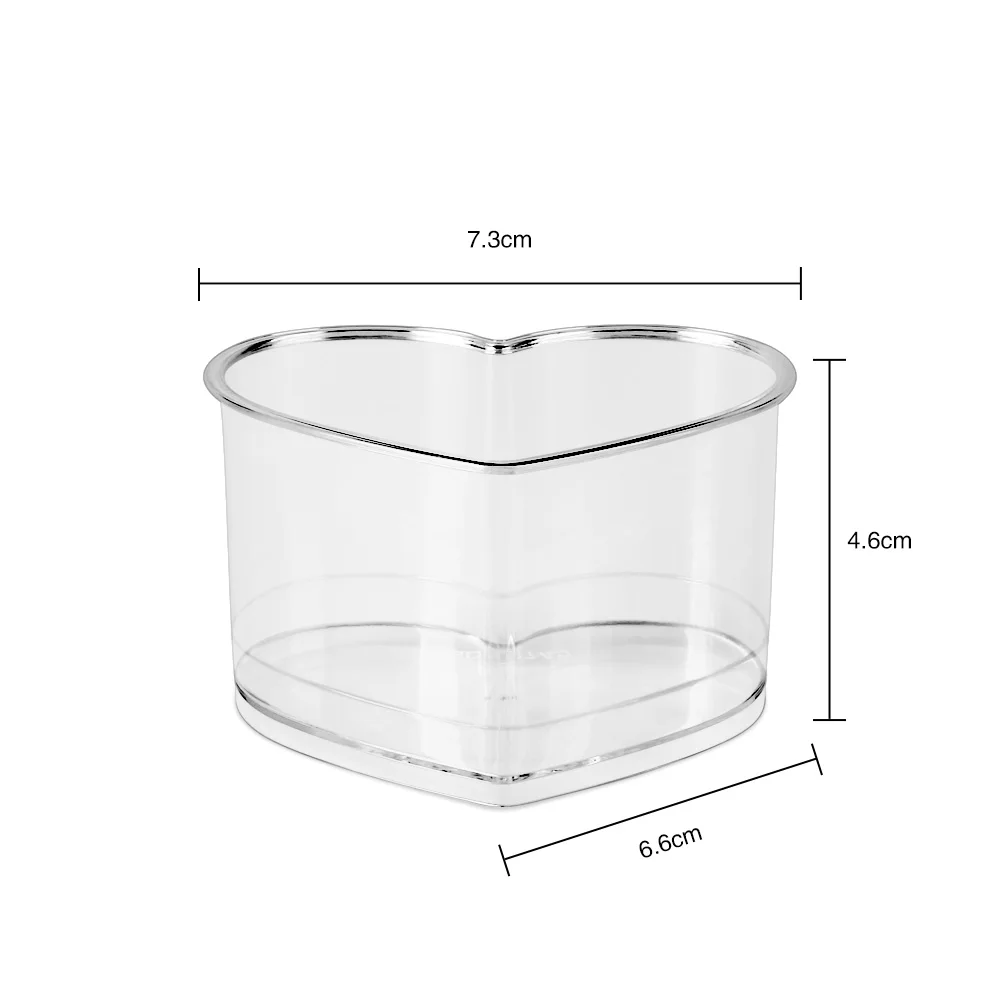 4 oz clear plastic cup jelly mold dessert heart-shape flower set Reusable Parfait Cups Serving Bowl Ideal for Sudoku cake cup