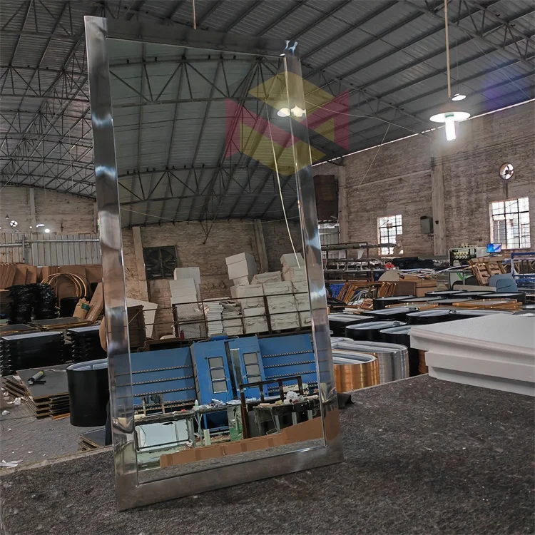 rectangle frame bathroom wall mirrors for home decor wall metal frame frame mirror stainless steel mirror wall decor