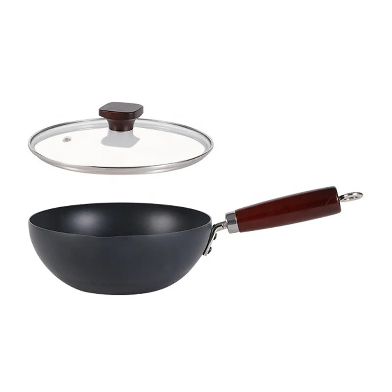 Manufacturer Wholesale Japanese Cast Iron Saucepan Non Stick Mini Frying Pan With Wooden Handle