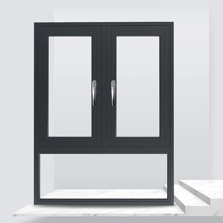 Windows Double Glazing Upvc Casement Windows Can Be Customized French Apartment PVC Plastic White Rolling Anti-theft Fiberglass