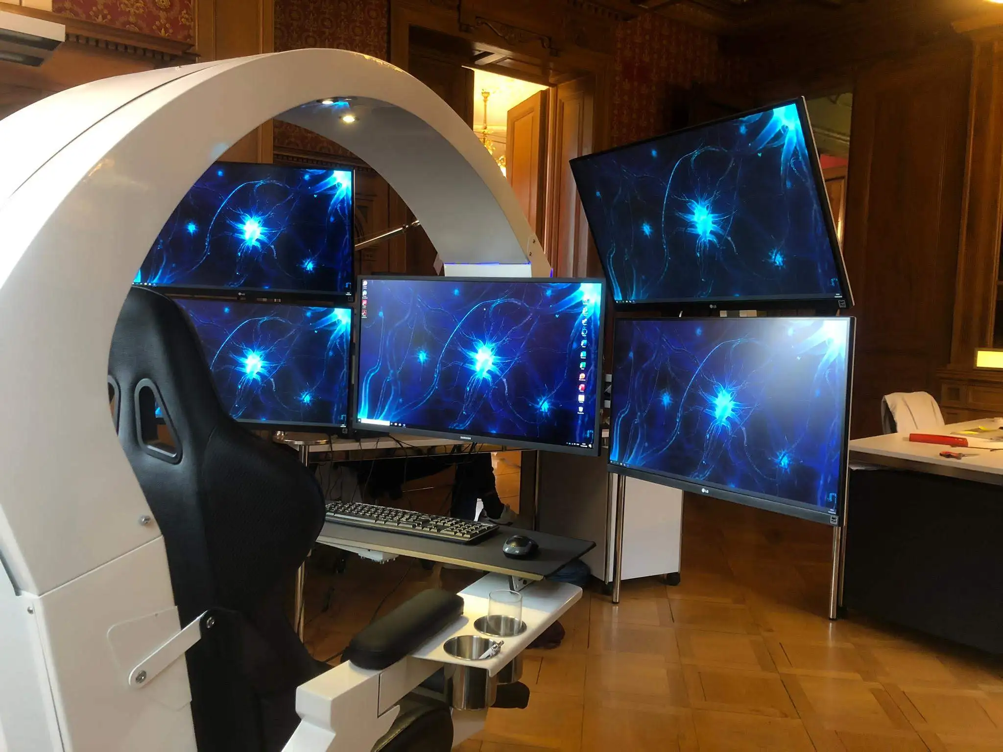 hot selling zero gravity recline PC Chair with massage function better Altwork  support 1 to 5 monitors  Imperator works IW-320