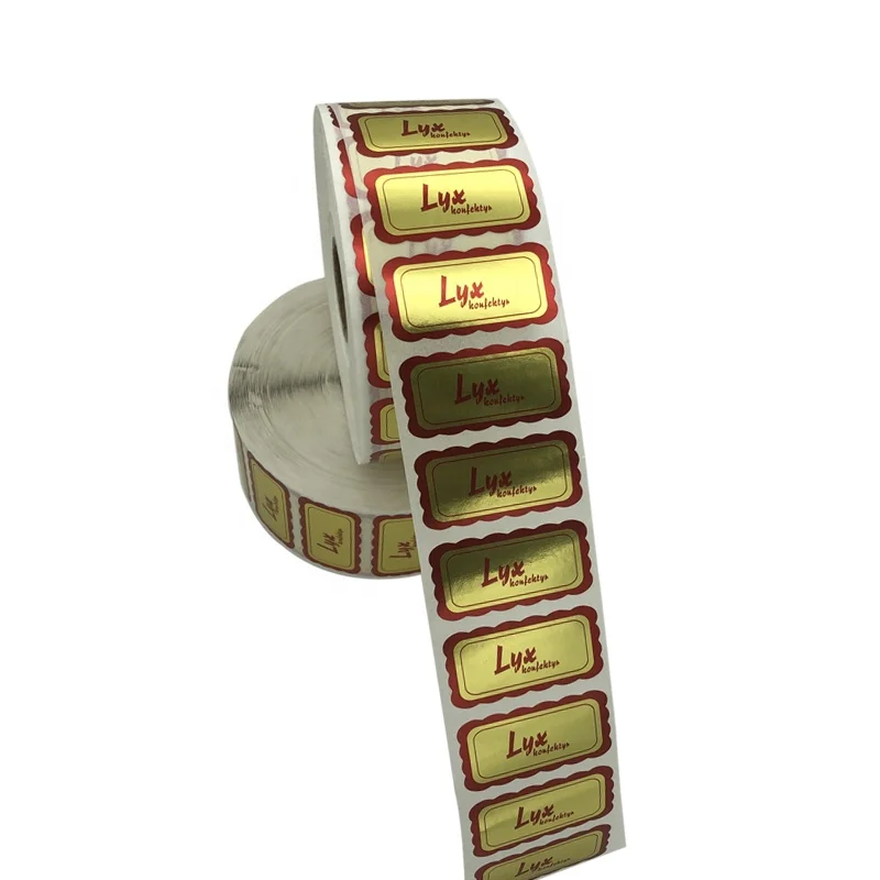 Oem Custom Brand Foil Die Cut Vinyl Strong Roll Self Adhesive Stickers