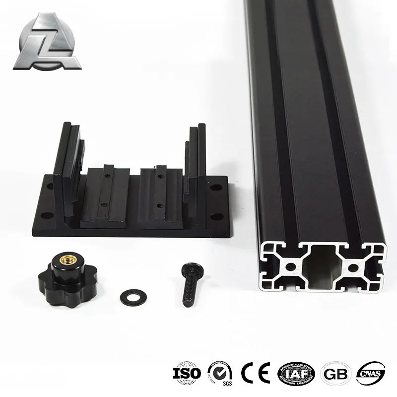 4080 T-slot slider double flange short standard aluminum linear bearing with brake holes
