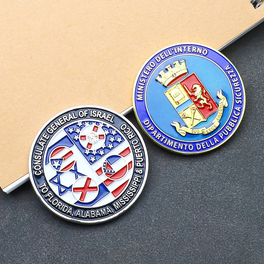 AA Gold Metal Commemorative Coin Collection Three-Dimensional Handicraft Small Gifts Metal Crafts Product