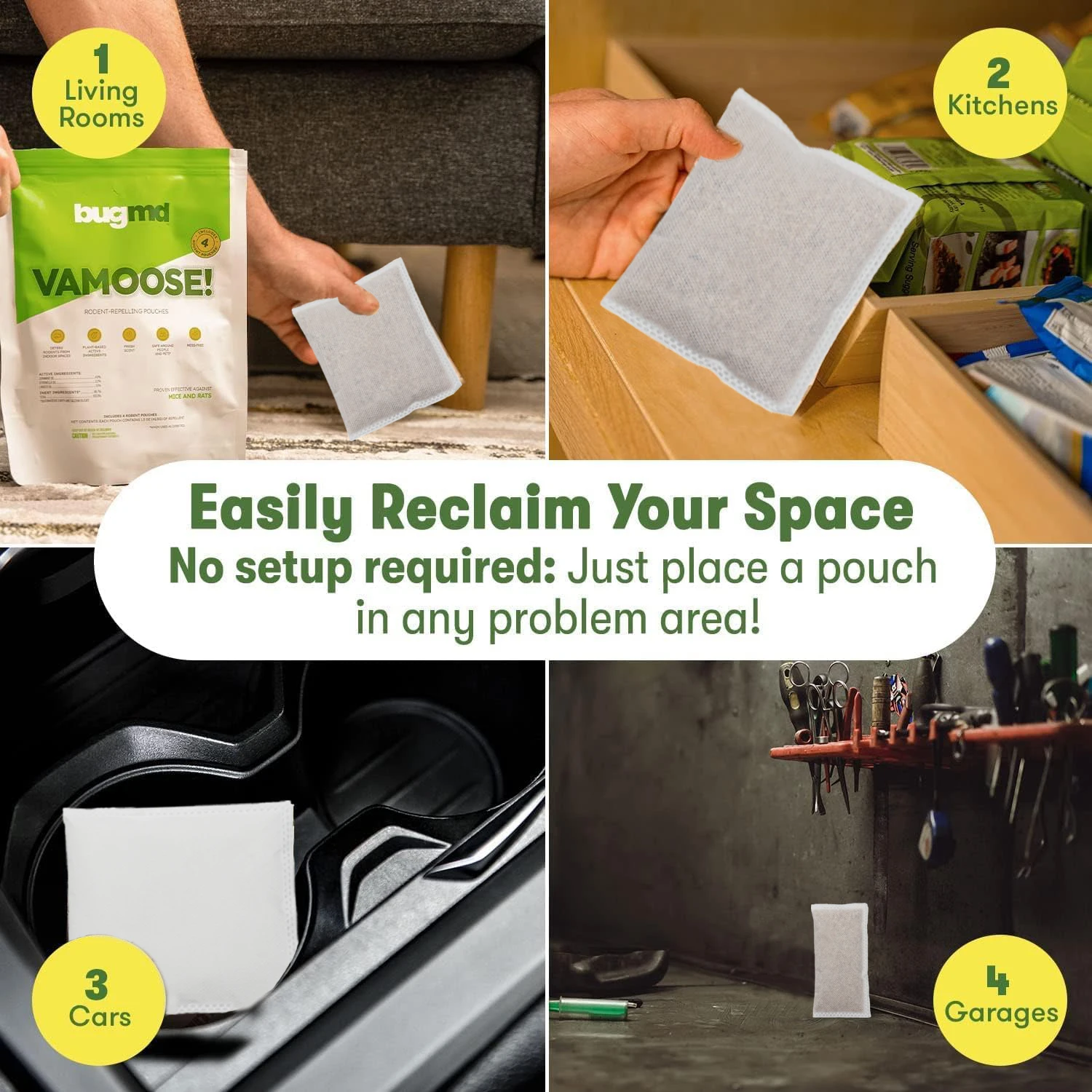 Natural safe Rat Repellent long lasting Strength Rodent Repelling Sachets Included Mouse bug Repellent for home