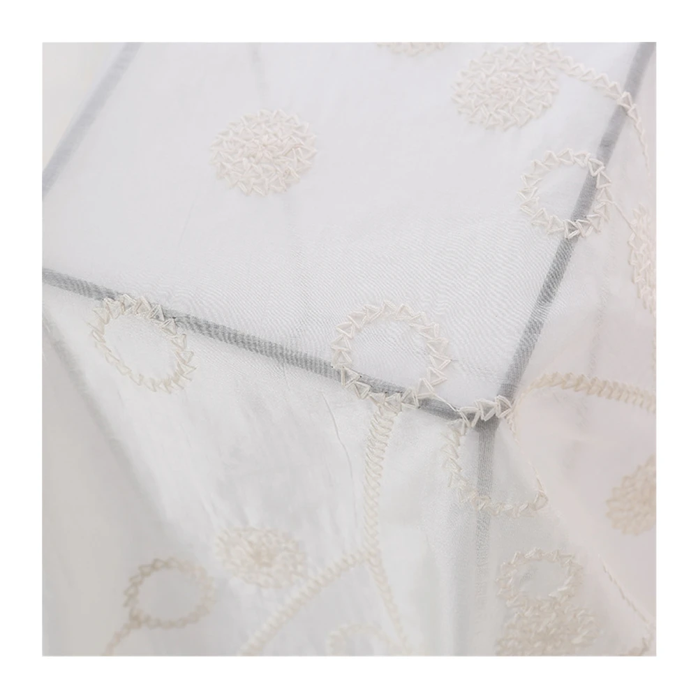 Manufacturers supply lyocell fiber cotton thread embroidery fabric fashion dress shirt home textile fabric