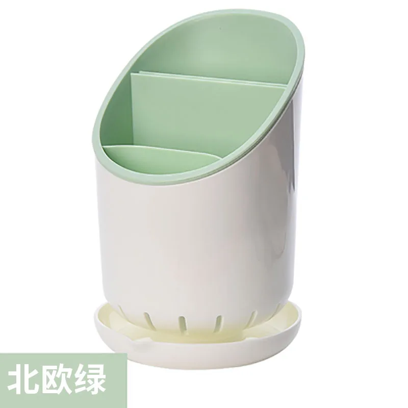 2024 plastic drain pipe chopsticks cage round spoon drain pipe rack multifunctional kitchen cutlery storage rack chopsticks tube