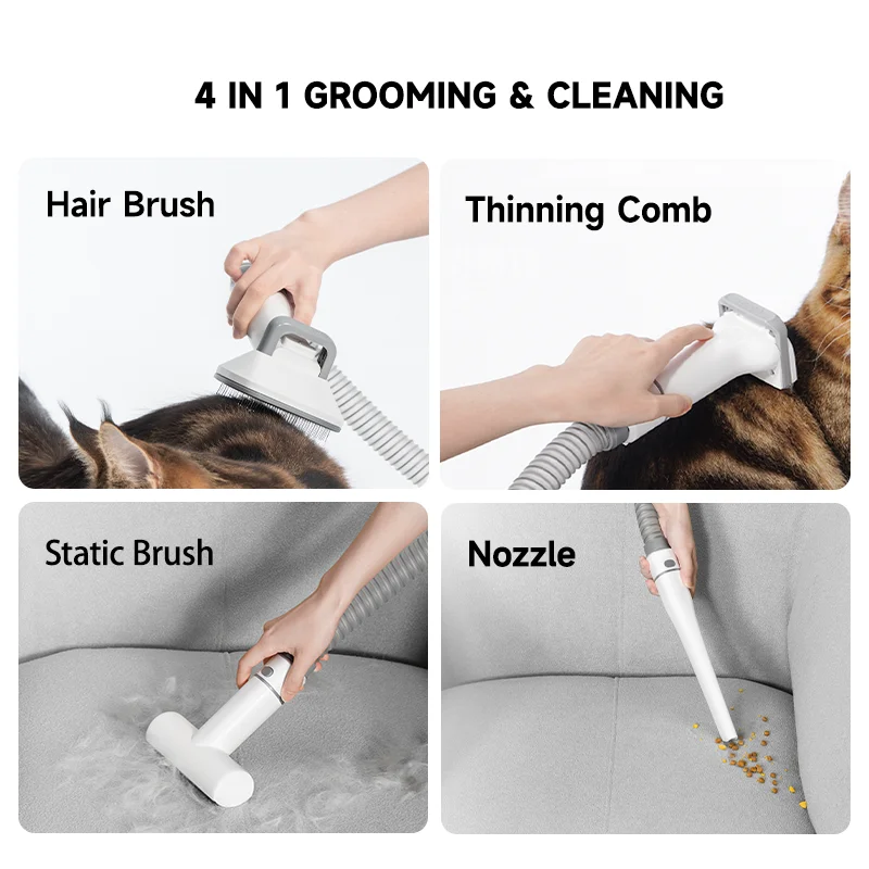 NEAKASA (FKA Neabot) Pet Grooming Vacuum Products Low Noise Dog Hair Remover Clipper Grooming Tools