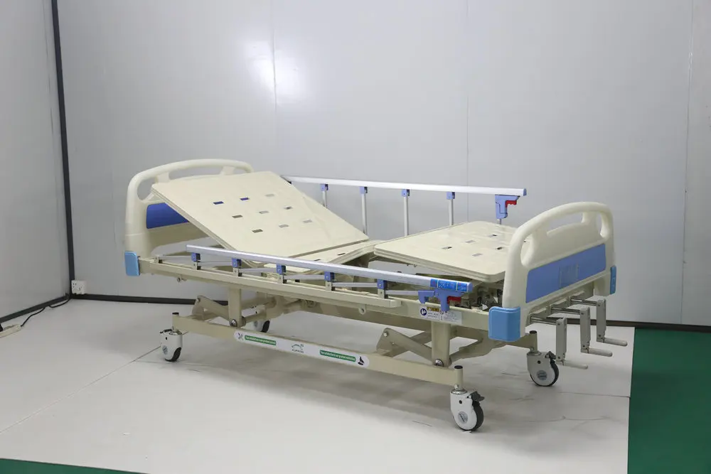 Three Function 3 crank hospital bed with Central brake system