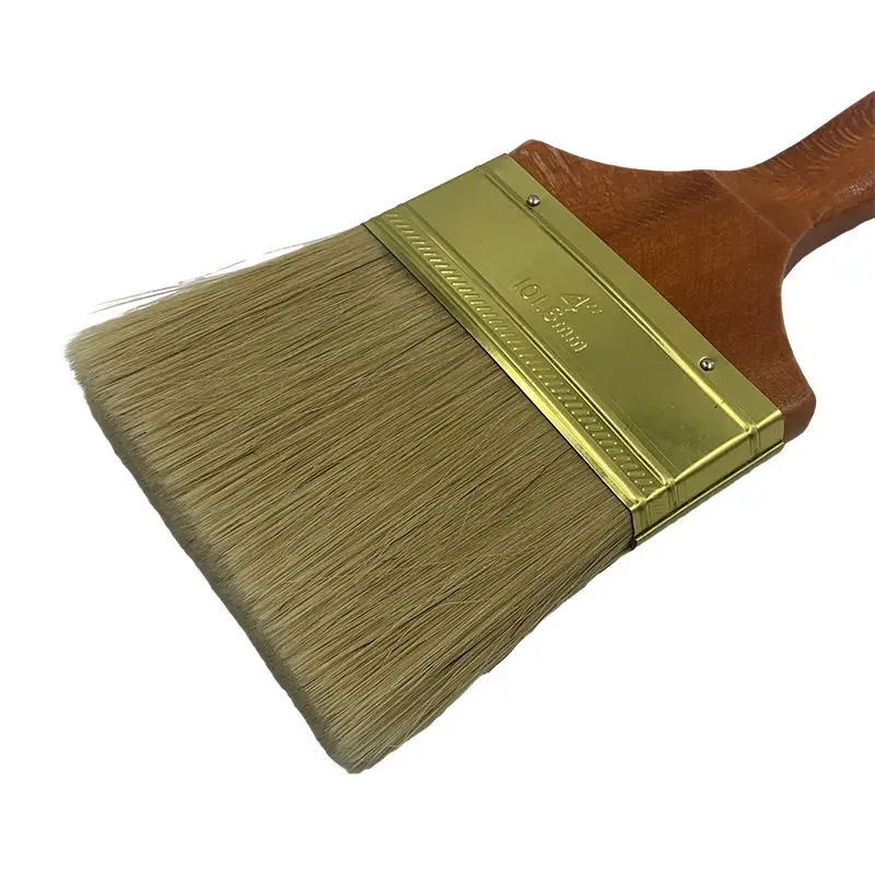 Higher Quality Pig Bristle Red Wood Handle Brush Set Hair Wooden Synthetic Filament Wall Toolsbristle Painting Brush Set