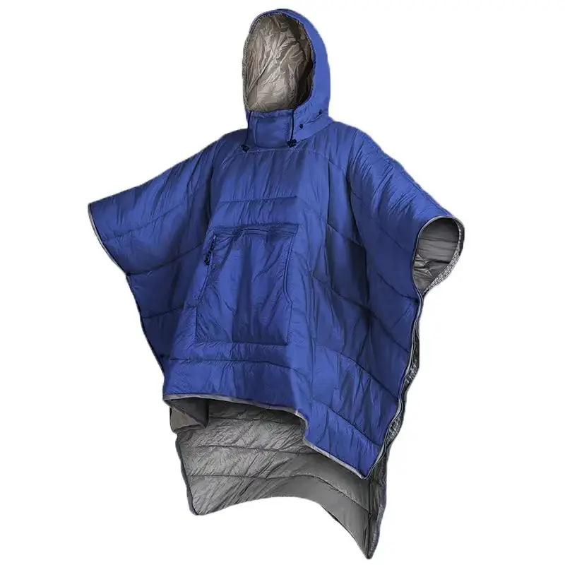 Outdoor Camping Sleeping Bags WindProof Cloak Shawl Cape Waterproof Sleeping Bag Cotton Wearable Sleeping Bag for 3 Seasons