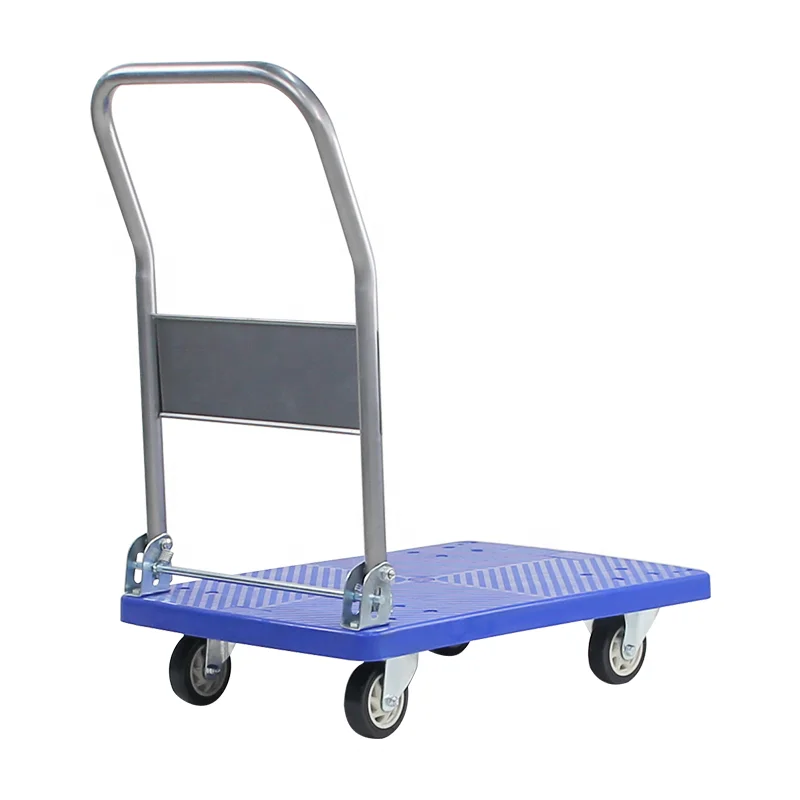 factory sales directly economic folding  hand truck hand trolley  platform trolley plastic hand cart warehouse office  transport