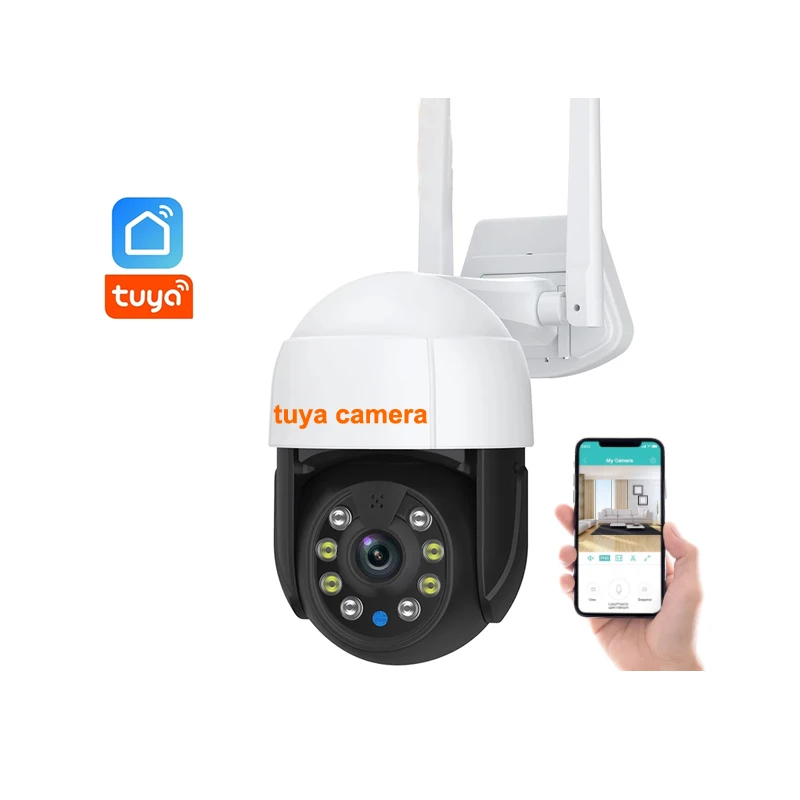 Wireless 1080P 2MP Tuya Smart camera Waterproof Outdoor IP Cameras P2P WiFi Security CCTV Surveillance PTZ Camera factory