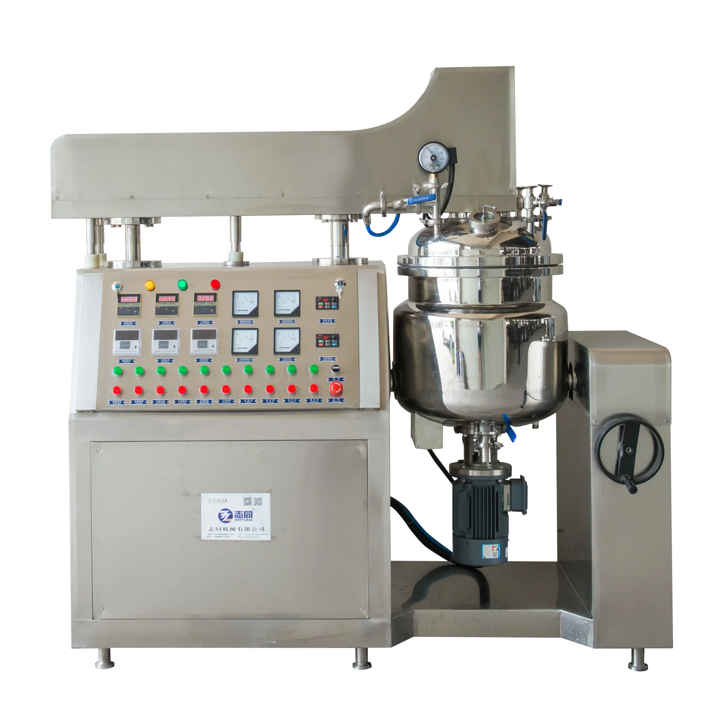 
ZT 10L hot seller and good price hydraulic lifting cream lotion mixer vacuum emulsifying mixer blender 