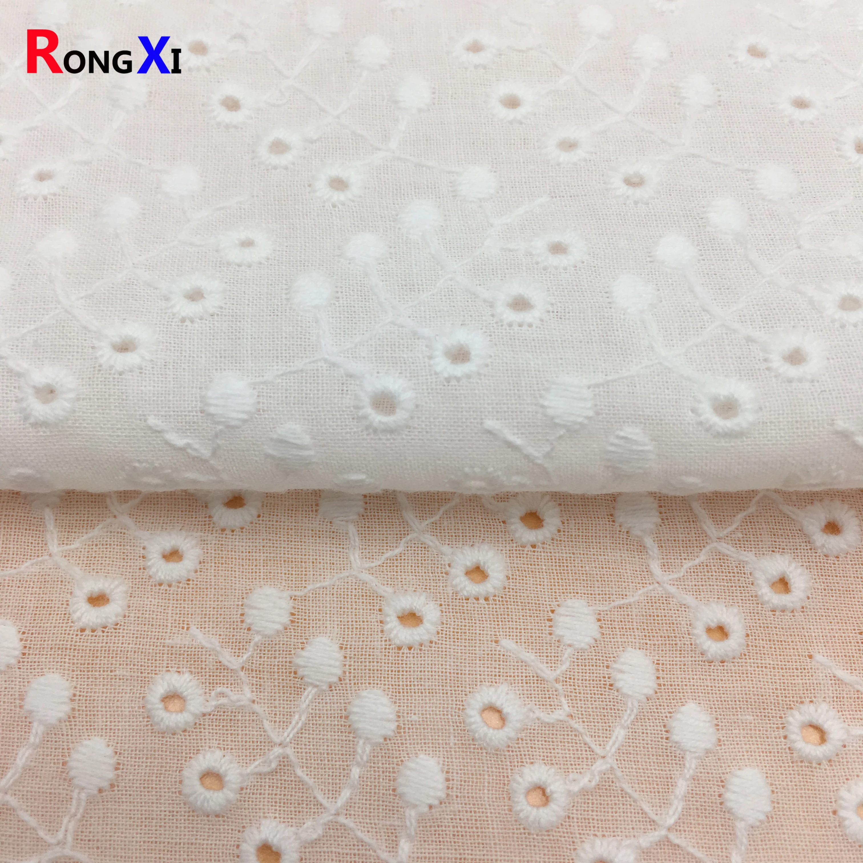 RXF LS0305 ear of wheat lace Floral embroidery Cotton Fabric
