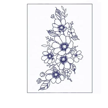 Creative Pattern Juice Tattoo Stencils Herbal Waterproof Temporary Tattoo Stickers Half Arm Fake Tattoo for Women Man Body Art