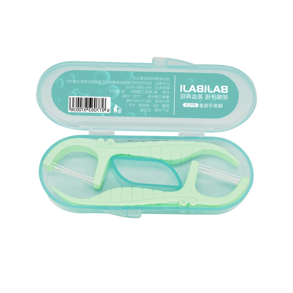 Mint Flavor Teeth Flosser 8 Picks Per Bag Thin Eco Dental Floss Picks