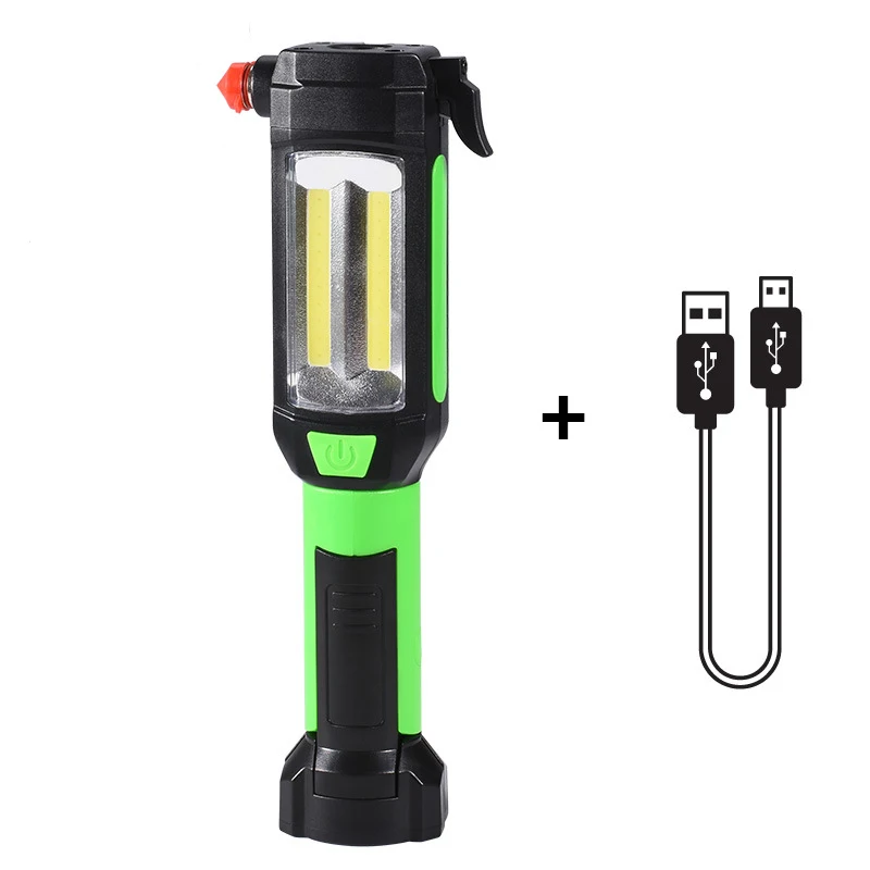 Multi-tool Emergency Magnet Work Light 300lm Handheld Car Safety Glass Hammer with Working Flashlight