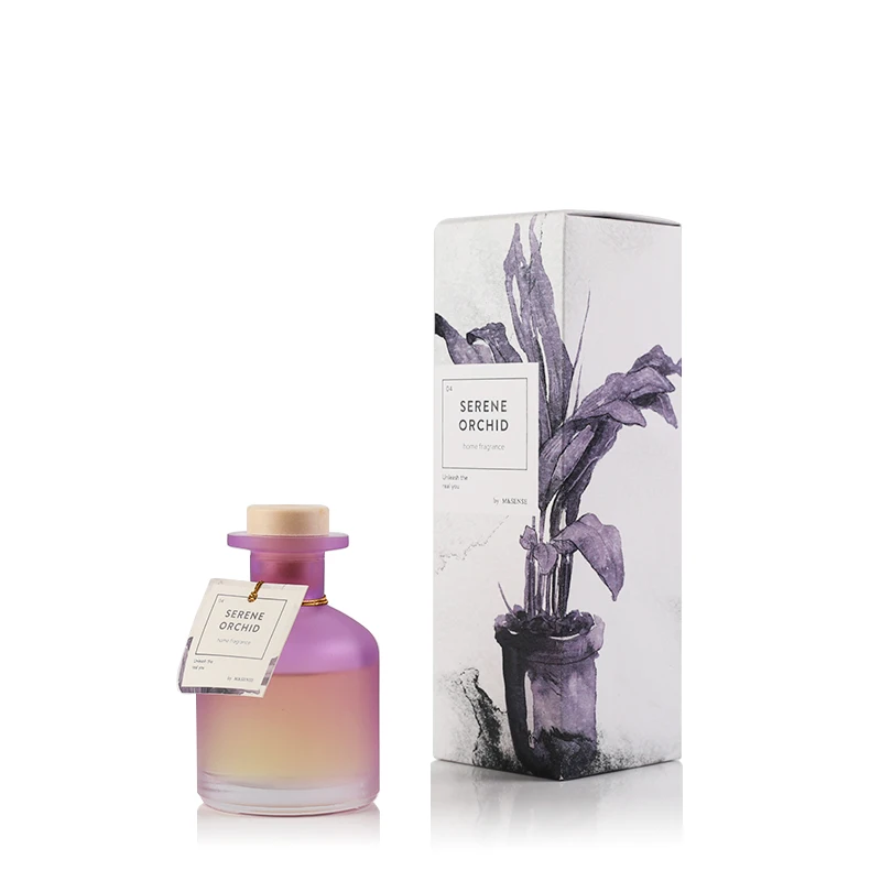 M&SENSE 100ML Elegant Glass Bottle Decorative Aromatherapy Home Reed Diffuser Custom