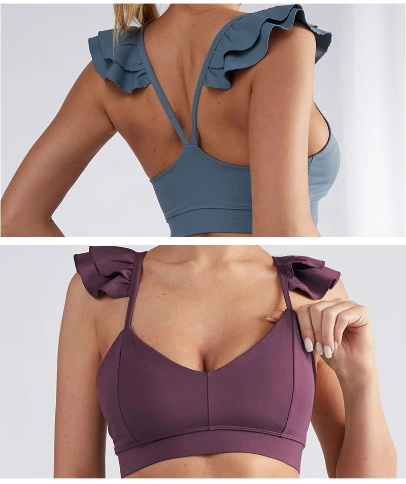 2022 Active Wear Summer Ruffles Tennis Set Woman Sport Skirts With Crop Top Golf Ladies Skirt