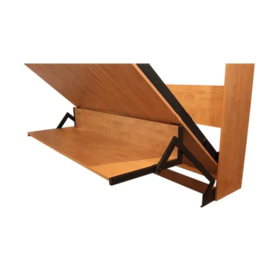 Good Sale Space Saving Folding Wall Bed Metal Frames Spring Mechanism Murphy Bed with Desk Hardware Kit for Multifunction Room