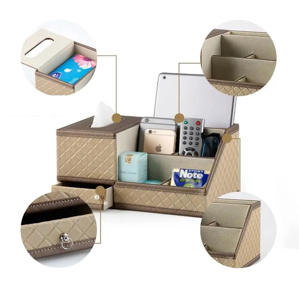 
TV remote control storage box living room creative European home desk coffee table multi-function napkin tissue box 