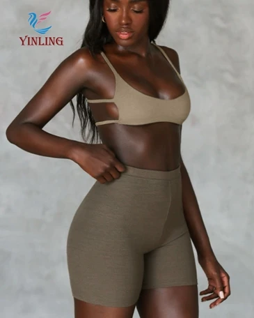 Sexy Custom Two Pieces Set Women Yoga Wear Yoga Bra Shorts Set Sexy Sports Bra Tops And yoga wear Set