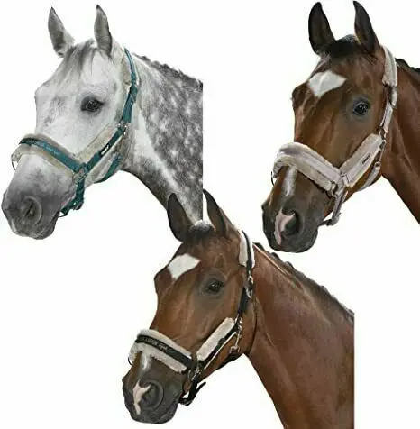 
Sheepskin Horse Halter With Lead Rope Equestrian Products 