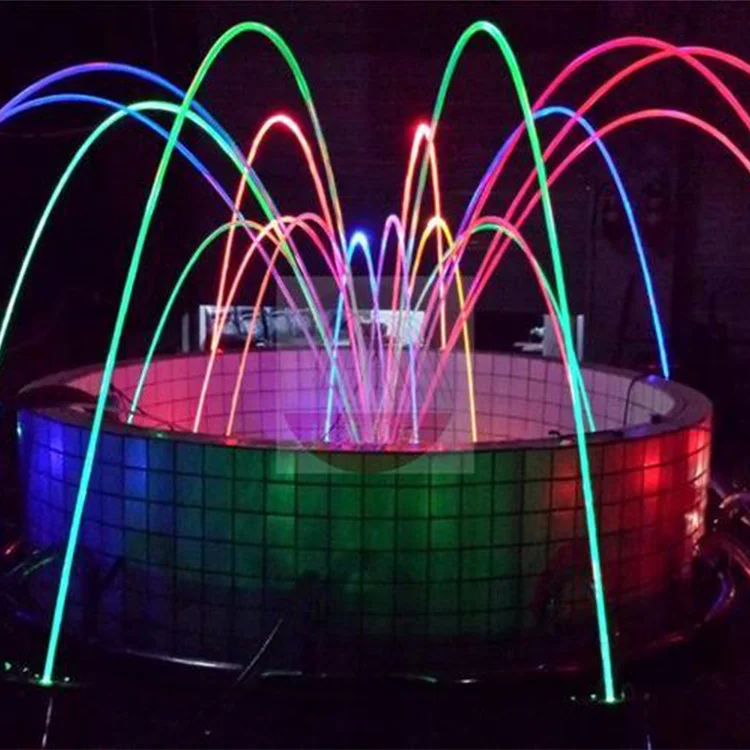 High Quality Wholesale Art Lighted Colorful Laminar Jet Pool Fountain