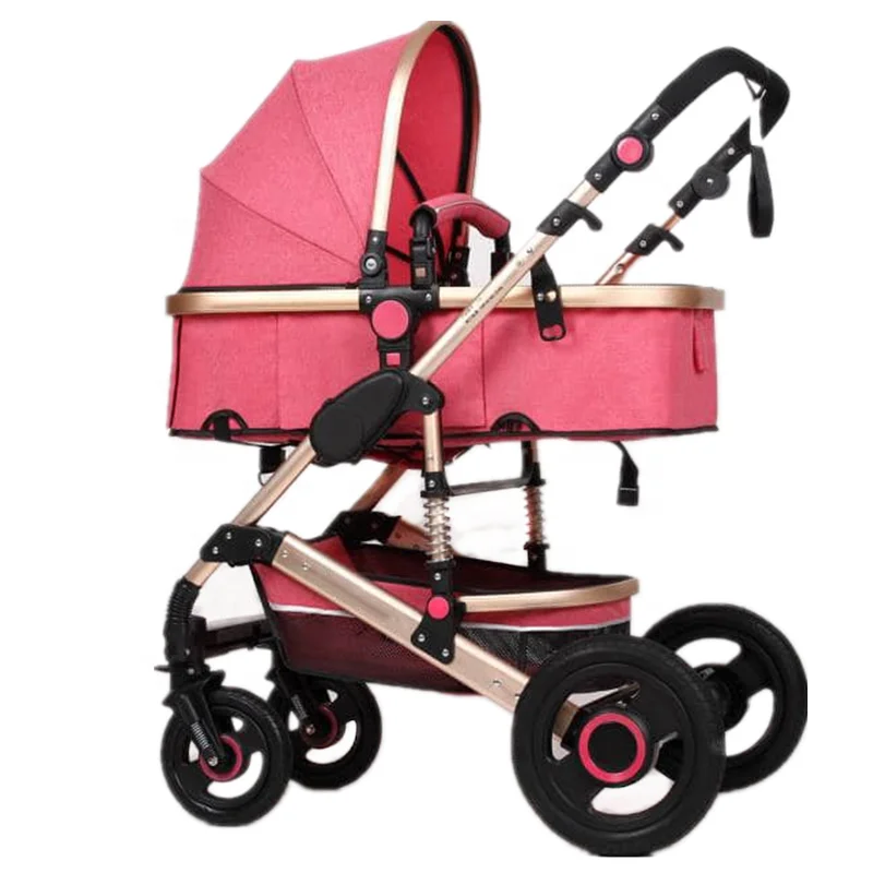 High View 4-Wheel 3-in-1 Baby Stroller Convenient Travel System with Car Seat Carry Features